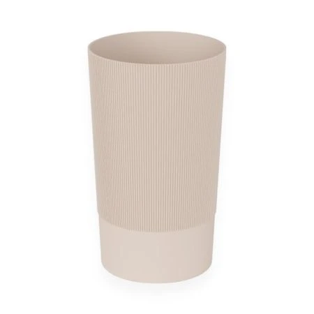 Ваза для цветов 34см 8,3л пластик ВЕРСАЛЬ бежевая (под срезку) d20см (8)