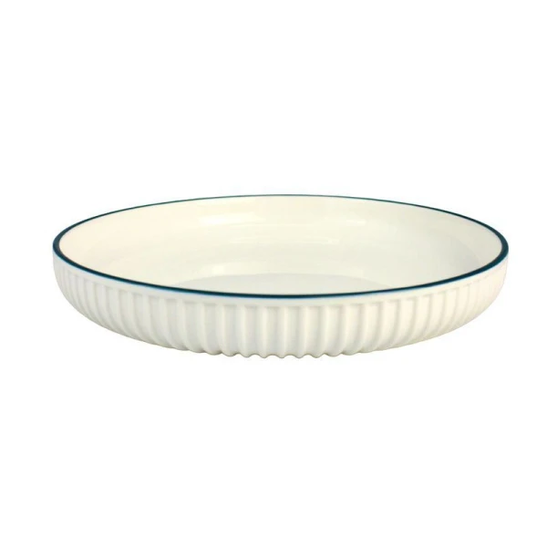 Блюдо 25см фарфор круглое белое P020-10/JC-14555 (32)