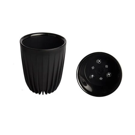 Горшок цветочный 18л 30*37см пластик СИГМА с вкладкой черный (1)