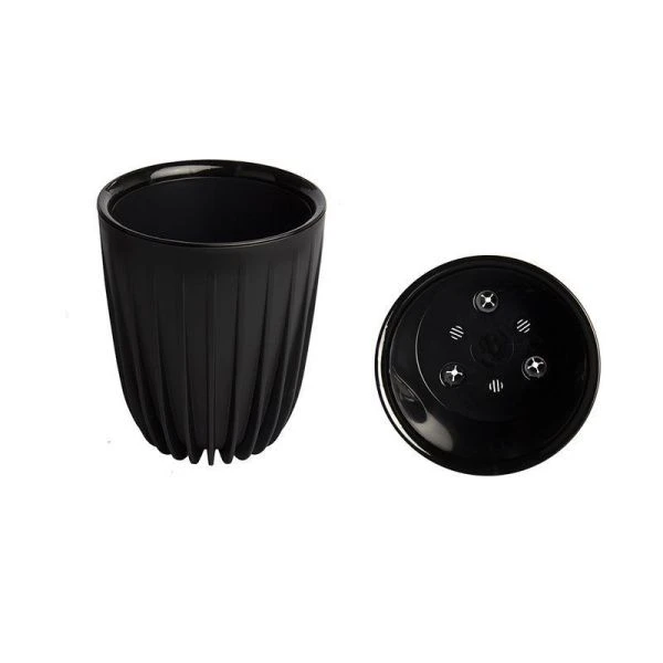 Горшок цветочный 18л 30*37см пластик СИГМА с вкладкой черный (1)