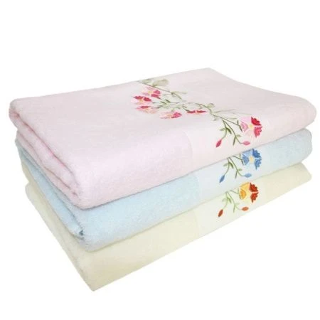 Полотенце махровое 70*140см с вышивкой Василек LS-4125A