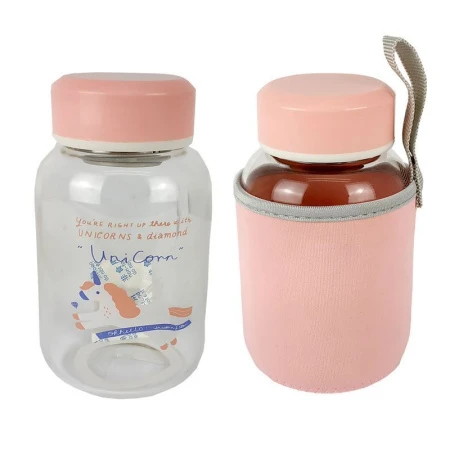 Бутылка для воды 15*8,5см стекло с мет.ситом A-175-87-SB-LSY (50)