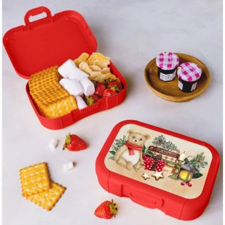 Ланч-бокс 850мл пластик ИГРУШКИ с декором красный (15) 223137206/03