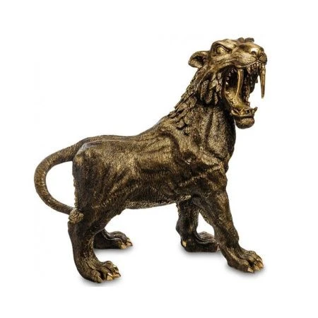 Фигурка Тигр Шерхан полистоун 84*88*45см бронза с позолотой