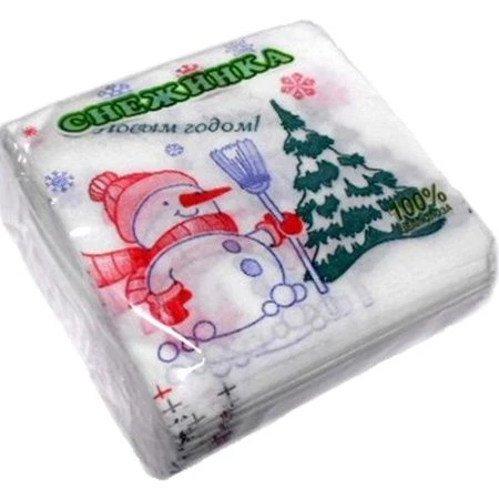 Салфетки бумажные СНЕЖИНКА 50шт. 24*24см Снеговик С,С,1,50, ЦС (20)