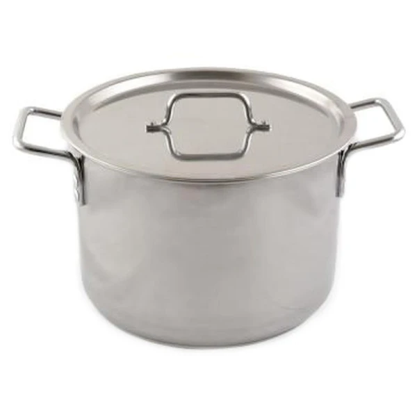 Кастрюля 15л нерж.сталь ОБЩЕПИТ d30см h20см толщина стенок 0,8мм капс.дно КТ-ОБ-15К (1)