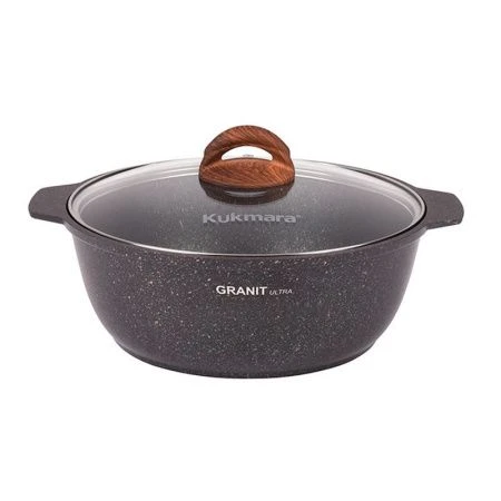 Жаровня 4л алюминий АП GRANIT ULTRA Original со стекл.крышкой  (4)