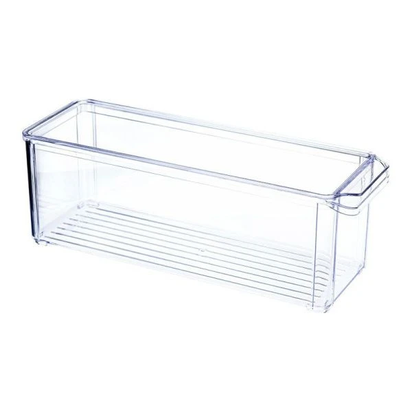 Органайзер для холодильника 10*30*10см пластик Прозрачный с крышкой (12)