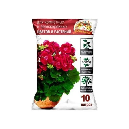Грунт для комнатных и декоративныхрастений 10л Царица цветов (5) №176