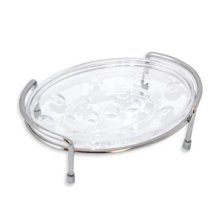 Мыльница 14*10*4,5см акрил на хром.подставке настольная арт. 0109(96)