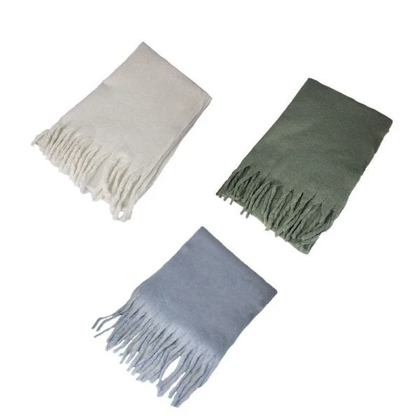 Шарф 202*43см однотонный