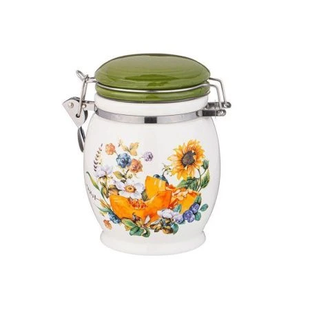 Банка для сыпучих продуктов 750мл 11,5*15см керамика Урожай (24)