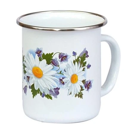 Кружка 500мл эмаль РОМАШКОВОЕ ПОЛЕ С-0104А/4 (10)