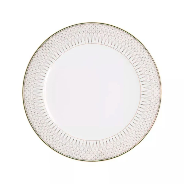 Столовый набор 27пр фарфор ИЗУМРУД на 6 персон бело-зеленый с золотистым кантом AL-1005/27-E11 (2)