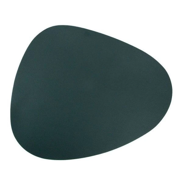 Салфетка сервировочная 45*37см полиуретан Экокожа зеленая фигурная (4/180)