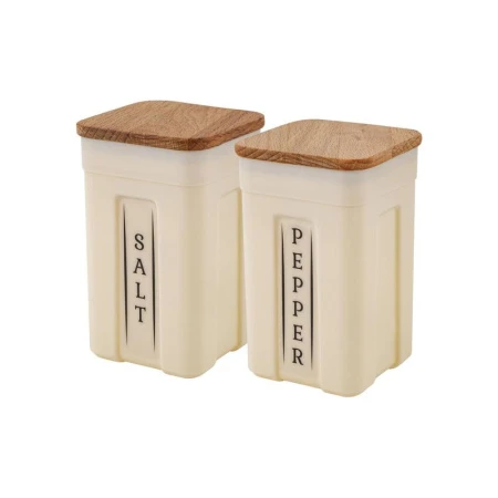 Набор для специй 2пр 200мл пластик Sugar&Spice Rosemary с деревянной крышкой (27)