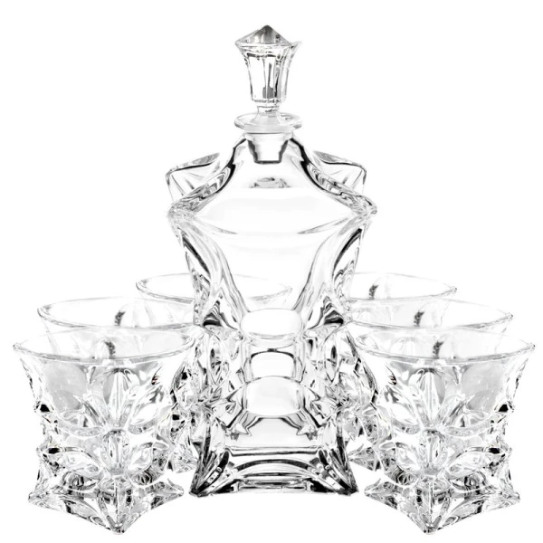 Набор для виски 7пр (графин 700мл, 6 стаканов 200мл) стекло JC-16176 (4)