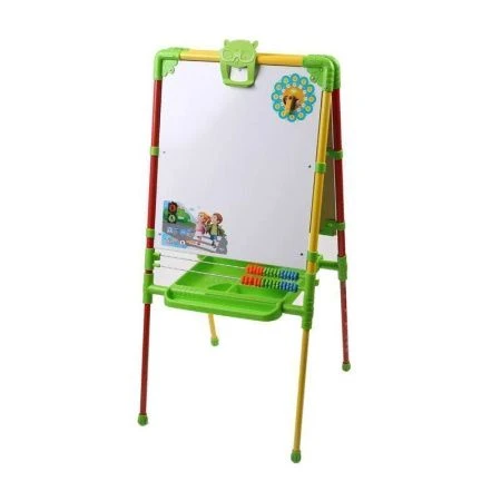 Мольберт двусторонний 460*530*1075мм металл/пластик желто-красный М2/СФ2 (1)