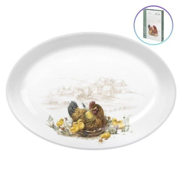 Блюдо 26*18,3*3,8см фарфор SUNDAY овальное (12)