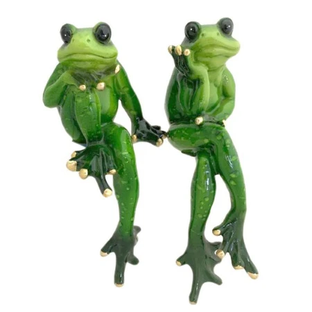 Фигурка Лягушка полистоун 16х5х7,5см 2 вида (48)