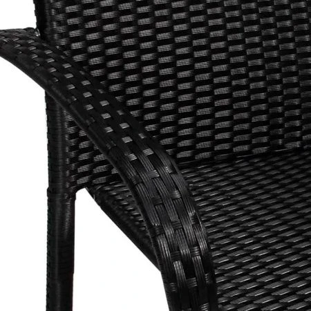 Набор мебели иск.ротанг Парис (стол 120*80см, 4 стула) черный GS013/GS017 (1)