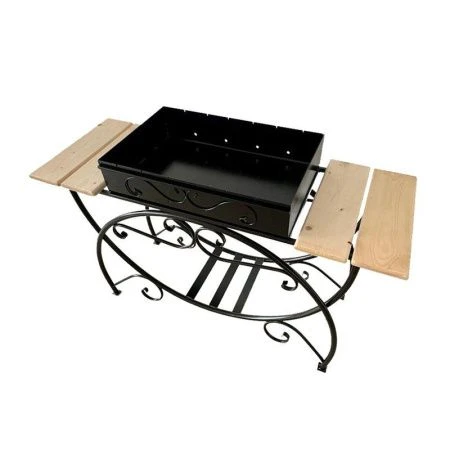 Мангал АЖУР с полкой+ две разделочные доски 69*120*38см, жаровня  63*78см (1)