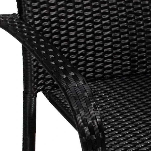 Набор мебели иск.ротанг Парис (стол 120*80см, 4 стула) черный GS013/GS017 (1)