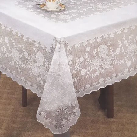 Скатерть 60*104 (150*264см) ПВХ EMBOSSED белая 938 (24)