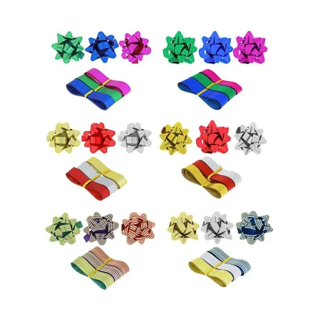 Набор для упаковки подарка текстиль 3 банта, 3 ленты (240)