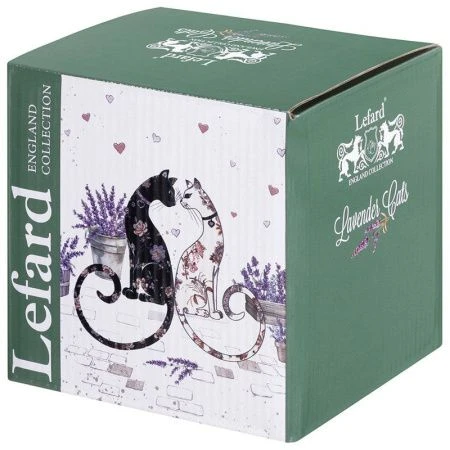 Кружка 430мл фарфор ЛАВАНДОВЫЕ КОТЫ (24)