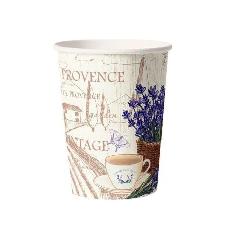 Стакан бумажный набор 6шт 250мл ПРОВАНС (144)