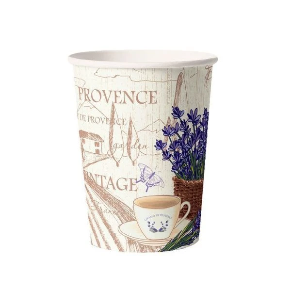 Стакан бумажный набор 6шт 250мл ПРОВАНС (144)