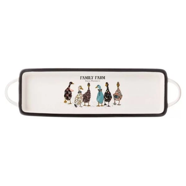 Блюдо 42*12*3,5см фарфор Family Farm прямоугольное (16)