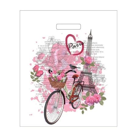 Пакет с вырубной ручкой полиэтилен 36*43+3см Бон Вояж (50/1000)