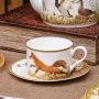 Чайный набор 2пр фарфор ОХОТА на 1 персону 300мл (36)