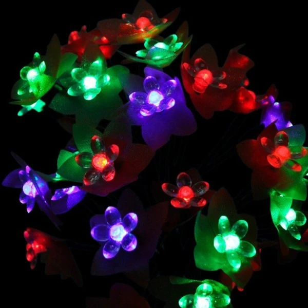 Дерево светодиодное 38см ЦВЕТЫ (28 диодов многоцветных) JC-5851 (50)