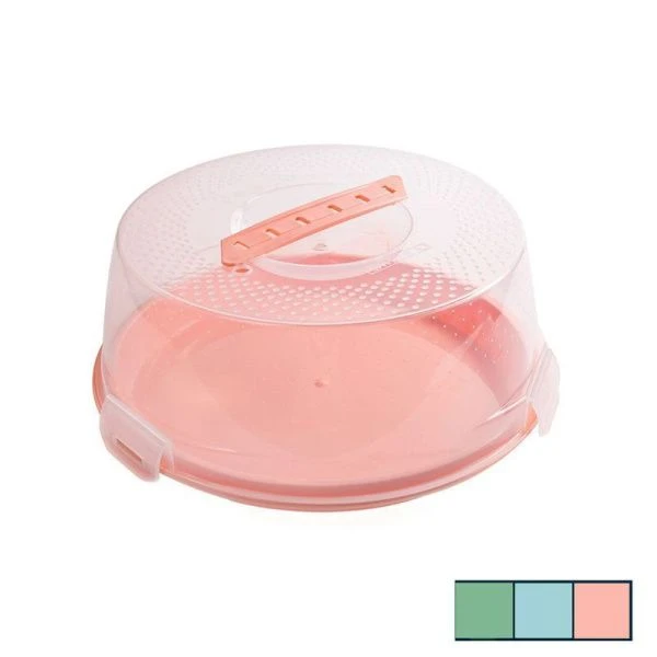 Подставка для торта с защелками 28,5см пластик (6)