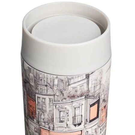 Термокружка 350мл нерж.сталь Город (24)