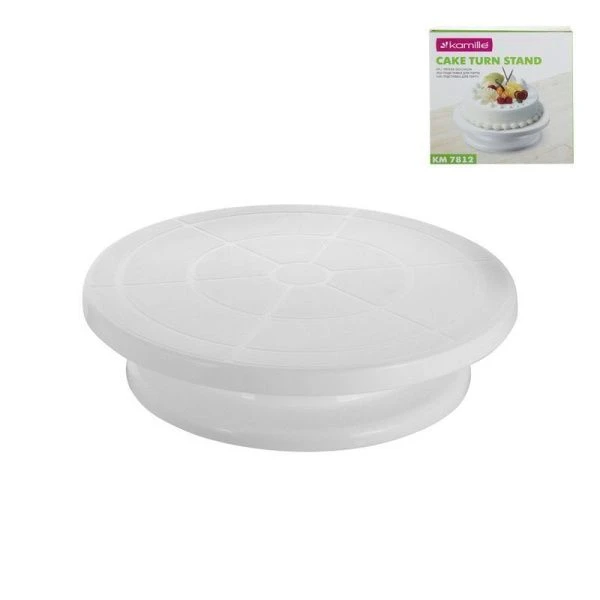Тортовница вращающаяся 27*7см пластик на ножке арт. 7812 (24)