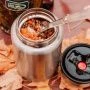 Термос с широким горлом 750мл (16-19ч) нерж.сталь BIOSTAL-ОХОТА с ложкой и термочехлом NTS-750B