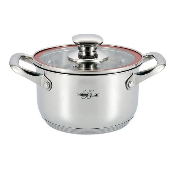 Кастрюля 2,5л нерж.сталь стекл.крышка 18см 5-ти шаговое термоаккум.дно Bohmann BS 2900-18 (6)