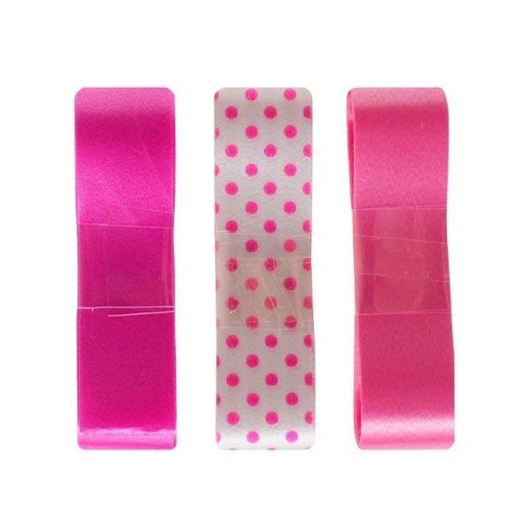 Набор декоративных лент для оформления  подарков В розовых оттенках 1x13x95