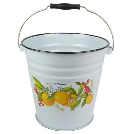Ведро 12л эмаль без крышки ФРУКТОВАЯ ФАНТАЗИЯ титановый рябчик С-1124/4Рб (4)