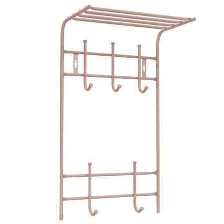 Вешалка с полкой 2-х ярусная 
400*705*265мм металл бежевый металлик ВПТ5М (5)