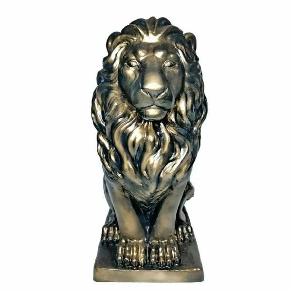 Фигура садовая ЛЕВ 33*24*56см гипс черно-бронзовый (1)