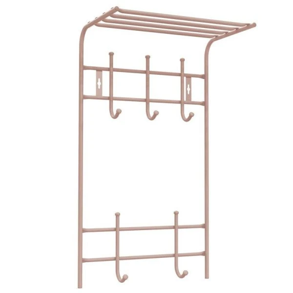Вешалка с полкой 2-х ярусная 
400*705*265мм металл бежевый металлик ВПТ5М (5)