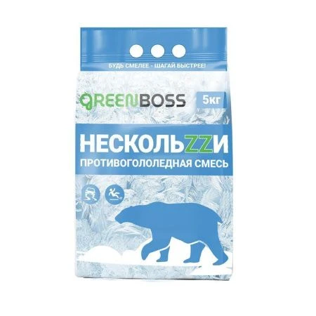 Противогололедная смесь на основе цеолита GREEN BOSS 5кг (4) сбс
