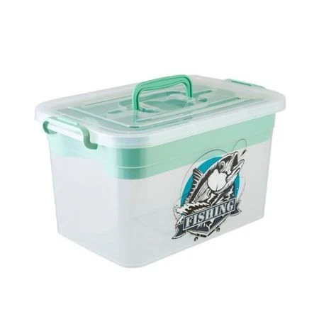 Контейнер для хранения 10л РЫБАЛКА с вкладышем 35,5*23,5*19см (6) ВЫВОД