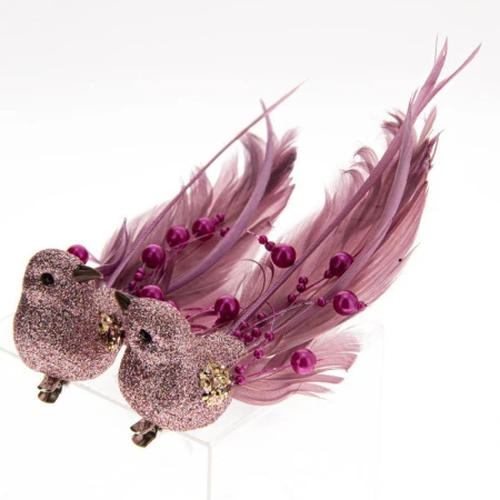 Игрушка новогодняя на елку ПТИЦЫ 2шт 17см пластик (6/180) Игрушка новогодняя на елку ПТИЦЫ 2шт 17см пластик (6/180)