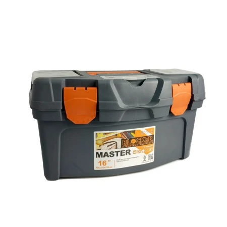 Ящик для инструментов 40,8*21,8*22,3см пластик Master 16" серо-свинцовый/оранжевый (8) ВЫВОД